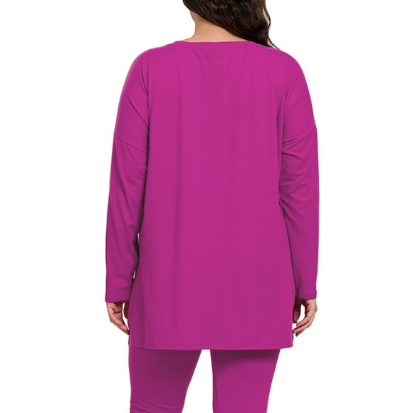 V-Neck Long-Sleeve Loungewear Leggings Set - Picture 3 of 4